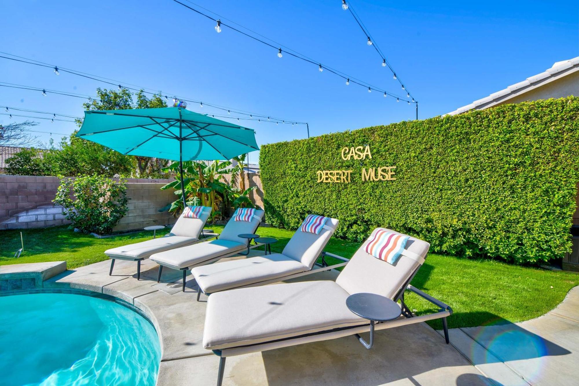 Casa Desert Muse With Heated Pool Spa Firepit Mini Golf And Games Indio Eksteriør billede